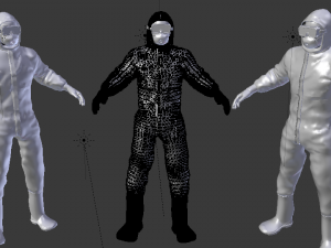 doctor suit ppe coverall suit bio suit hazmat worker bio hazmat 3D Model