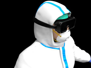 doctor suit ppe coverall suit bio suit hazmat worker bio hazmat 3D Model