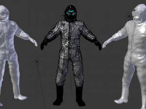 doctor suit ppe coverall suit bio suit hazmat worker bio hazmat 3D Model