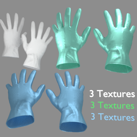 surgical gloves doctor gloves rubber gloves sanitary gloves medical gloves 3D 模型 .c4d .max .obj .3ds .fbx .stl .blend 