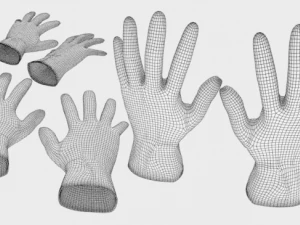 surgical gloves doctor gloves rubber gloves sanitary gloves medical gloves 3D Model