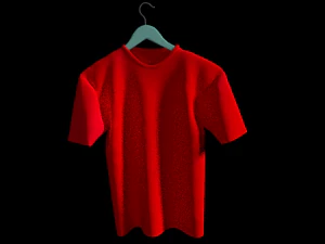 t-shirt hanging on hanger t shirt branding advertisement version 3D Model