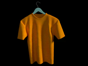 t-shirt hanging on hanger t shirt branding advertisement version 3D Model