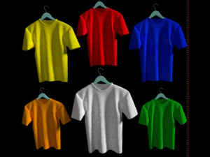 हैंगर पर लटकी टी-शर्ट, टी-शर्ट ब्रांडिंग विज्ञापन संस्करण 3D मॉडल