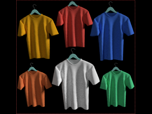 t-shirt hanging on hanger t shirt branding advertisement version 3D Модель