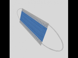 low poly dust mask surgical mask corona virus low-poly Modelo 3D