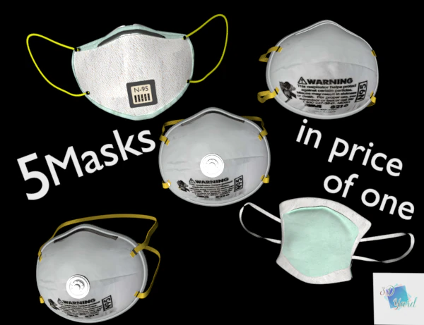 surgical mask collection medical mask dust mask surgical mask corona virus low-poly 3D Model .c4d .max .obj .3ds .fbx .stl .blend 