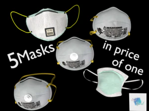 수술용 마스크 수집 의료용 마스크 먼지 마스크 수술용 마스크 코로나 바이러스 로우 폴리 3D 모델