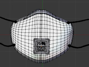 surgical mask collection medical mask dust mask surgical mask corona virus low-poly 3D Model