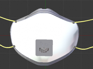 surgical mask collection medical mask dust mask surgical mask corona virus low-poly 3D Модель