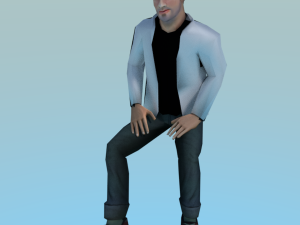 low poly crowd people rigged men woman man women character model collection Modello 3D