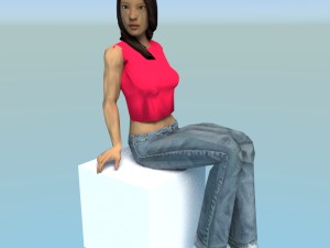 low poly crowd people rigged men woman man women character model collection Modello 3D