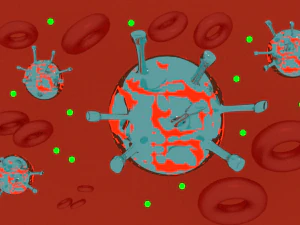 virus bacterie bloed 3D Model