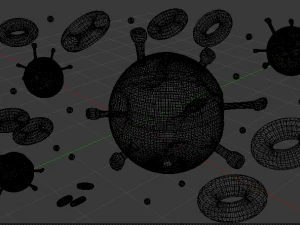 virus bacteria blood 3D Model