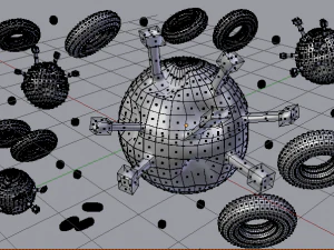 virus bacteria blood 3D Model