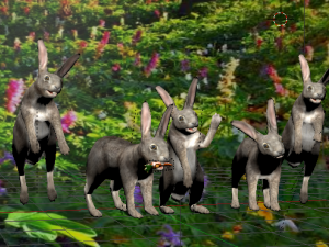low poly rigged bunny realistic rabbit bunny 3D 모델