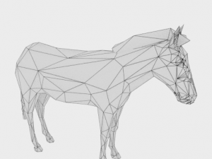 zebra low poly rigged animal mammal Modelo 3D