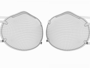 3m face mask n-95 surgical mask dust mask low-poly 3d cloth model collection 3D मॉडल