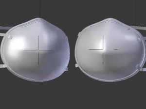 3m face mask n-95 surgical mask dust mask low-poly 3d cloth model collection 3D Model