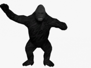 low poly gorilla ape chimpanzee 3D Model