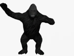 low poly gorilla ape chimpanzee 3D Model