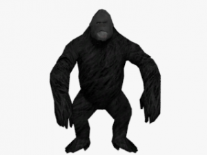 low poly gorilla ape chimpanzee 3D Model