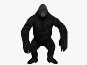 low poly gorilla ape chimpanzee 3D Model