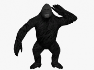 low poly gorilla ape chimpanzee 3D Model
