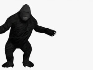 low poly gorilla ape chimpanzee 3D Model