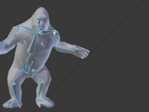 low poly gorilla ape chimpanzee 3D Model