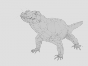 komodo dragon low poly reptile 3D मॉडल