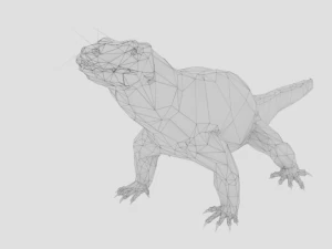 komodo dragon low poly reptile 3D Model