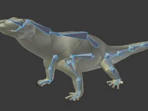 komodo dragon low poly reptile 3D Model