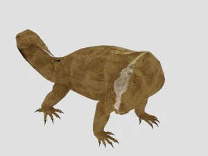 komodo dragon low poly reptile 3D Model