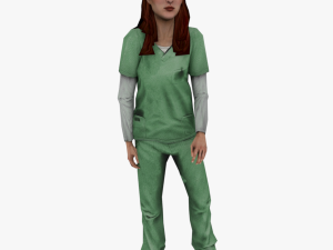 low poly rigged hospital patient Modelo 3D