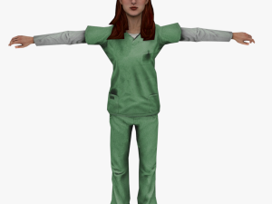 low poly rigged hospital patient Modelo 3D