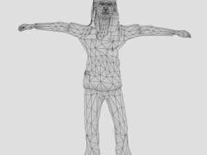 low poly rigged hospital patient Modelo 3D