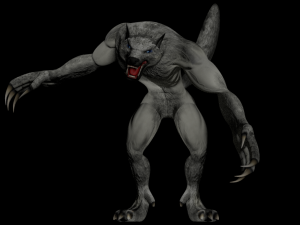 low poly rigged werewolf warewolf lycan wolfman 3D Model
