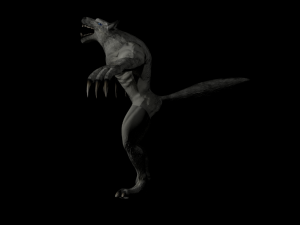 low poly rigged werewolf warewolf lycan wolfman 3D Model