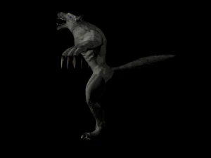 low poly rigged werewolf warewolf lycan wolfman 3D Model