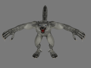 low poly rigged werewolf warewolf lycan wolfman 3D Model