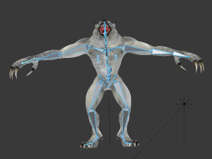 low poly rigged werewolf warewolf lycan wolfman 3D Model