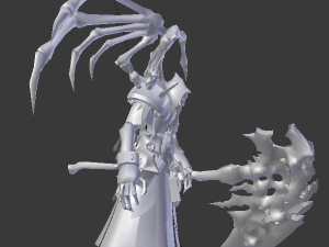 grim reaper death scythe low poly 3D 모델