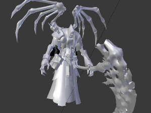 grim reaper death scythe low poly 3D 모델