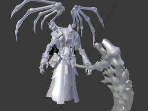 grim reaper death scythe low poly 3D Model
