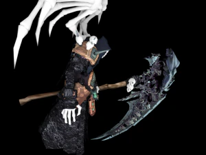 grim reaper death scythe low poly 3D Model