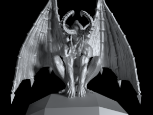 gargoyle print ready statue devil 3D Model