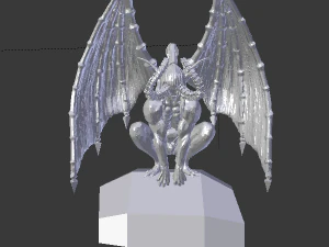gargoyle print ready statue devil 3D Model