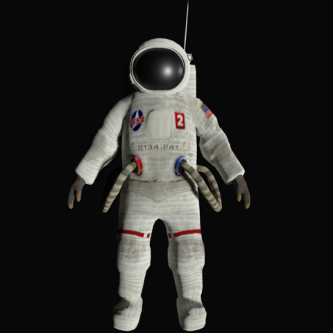 astronaut low poly rigged space man 3D Модель .c4d .max .obj .3ds .fbx .stl .blend 