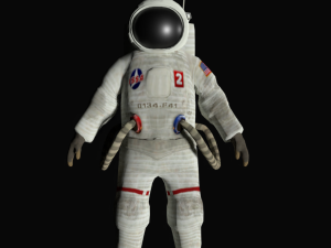 astronaut low poly rigged space man 3D Model